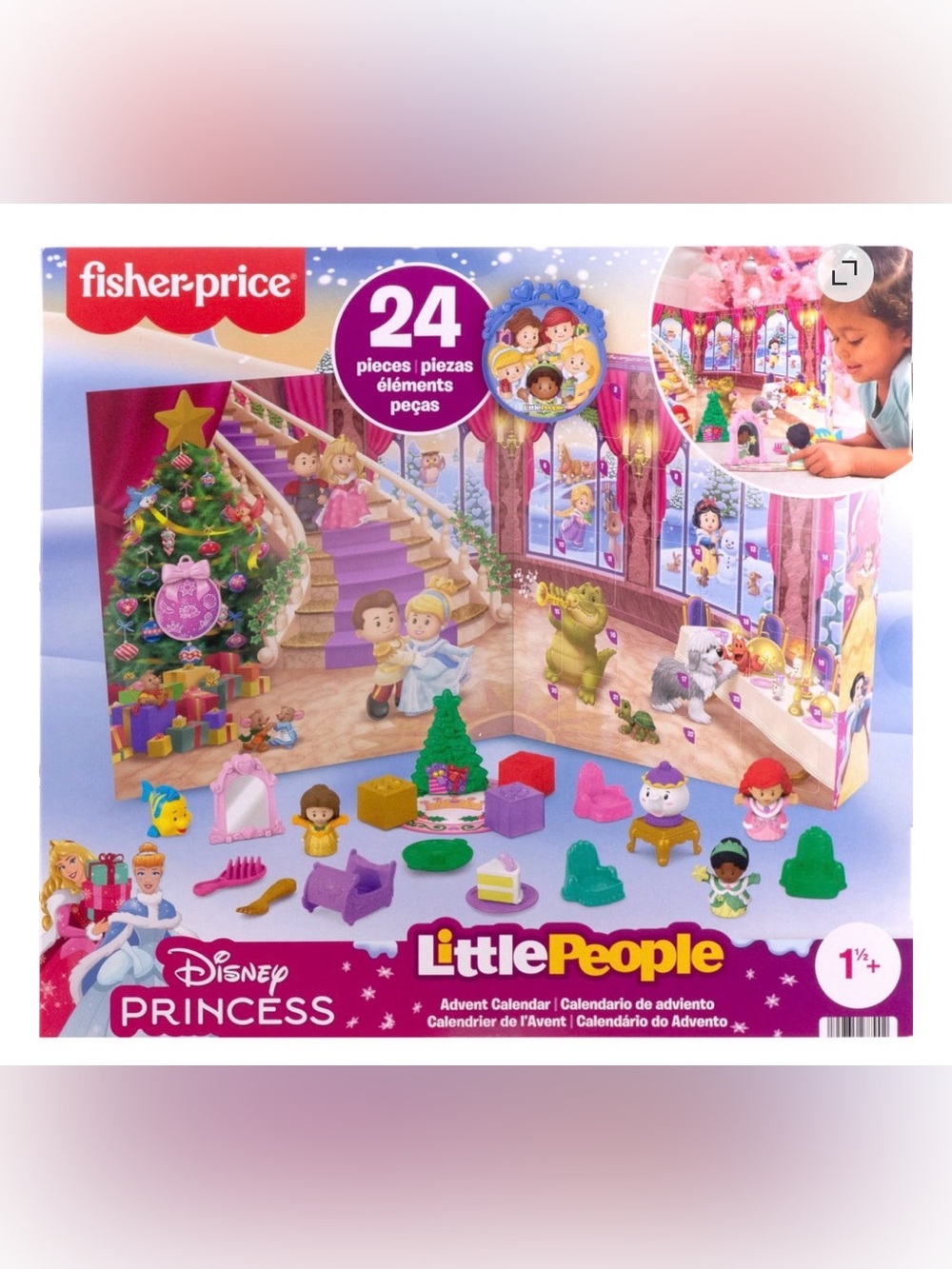 Fisher Price Little People Disney Princess Advent Calendar BRAND NEW 24 Toys